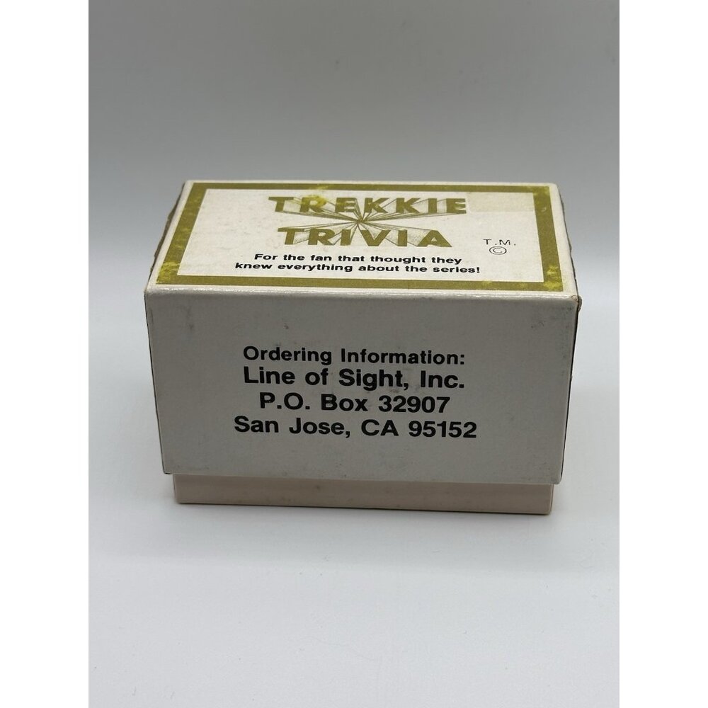 Trekkie Trivia Card Game‎ To Be Used With Similar Trivia Board Games VERY RARE